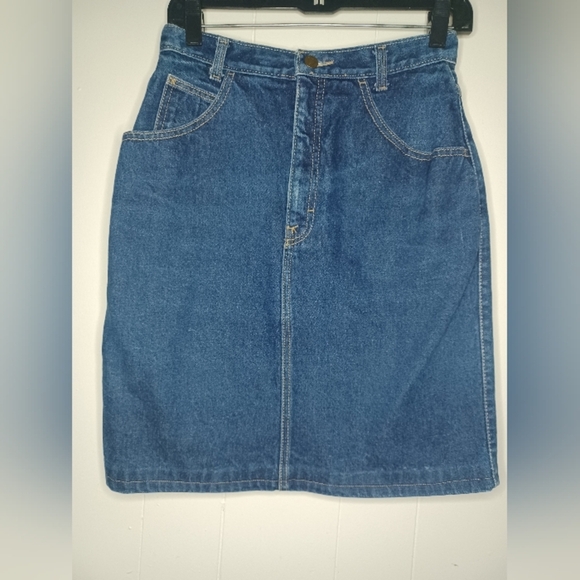 Calvin Klein Denim Blue Pencil Skirt - Picture 1 of 11